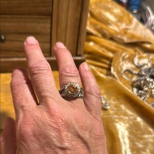 Silver Ring with a beautiful Citrine stone. From my mother’s jewelry box.